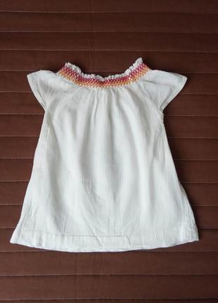 Вышитое летнее платье туника h&m на девочку 68 см муслиновая вышиванка платье муслин лето 3-4-6 мес5 фото