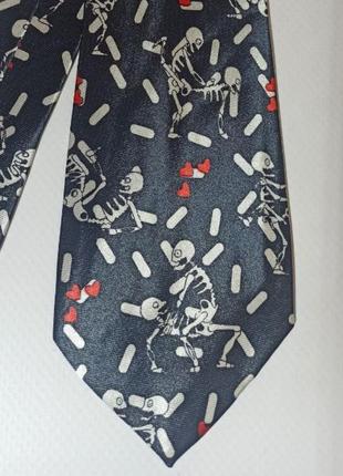 Галстук скелеты, готика, аниме, галстук с приколом3 фото