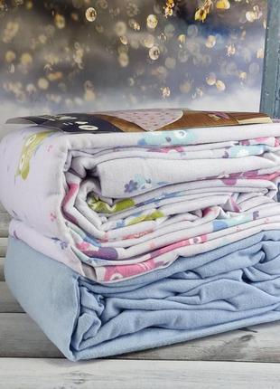 Набор постельного белья из фланели байка полуторный размер cotton collection (cot-100)1 фото