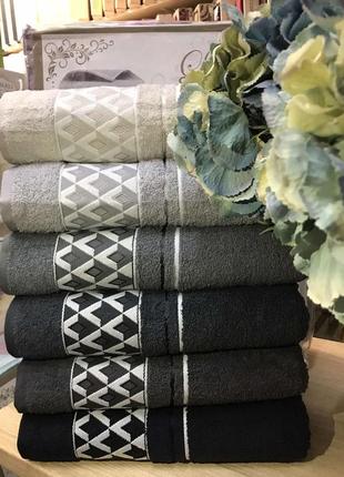 Махровые полотенца для лица в упаковке 6 штук 50 на 90 см турция soft life