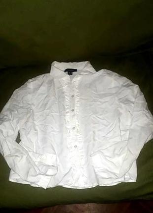 Блузка біла підліткова atmosphere, розмір 42-44(укр)бавовна . заміри по вашому проханню