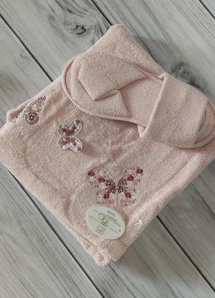 Набор для сауны и бани женский бамбуковый 3 предмета pupilla люкс турция пудровый