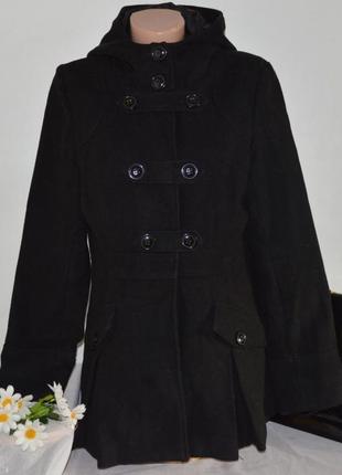 Брендовое демисезонное пальто полупальто с капюшоном и карманами internacionale2 фото