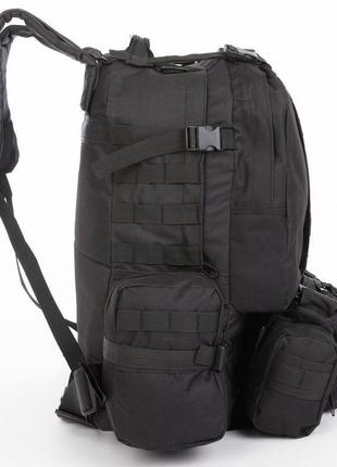 Рюкзак тактичний 50 літрів (+3 підсумками) якісний штурмовий для походу та подорожей dp-958 наплічник баул4 фото