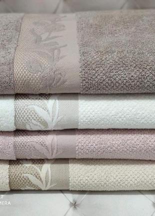 Полотенца махровые люкс высокого качества 70*140  pupilla в упаковке 4 шт 066