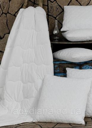 Подушка бамбуковая гипоаллергенная 70*70 см в чехле турция elita белая3 фото