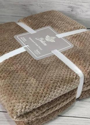 Плед микрофибра евро размер 200х220 см belizza home капучино