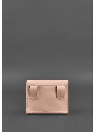 Шкіряна жіноча сумочка рожева мила на ланцюжку, маленька пудрова сумка через плечі поясна/кросбоді mini5 фото