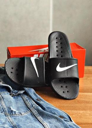 Мужские шлепанцы nike black 3 / smb