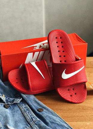 Мужские шлепанцы nike red / smb1 фото