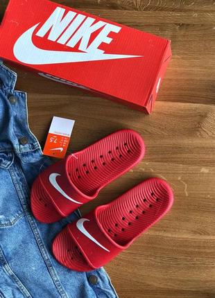 Мужские шлепанцы nike red / smb4 фото