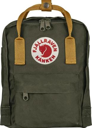 Городской рюкзак из ткани fjallraven kanken зеленый на 16л