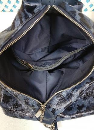 Рюкзак женский натуральная кожа, синий камуфляж 17696 фото