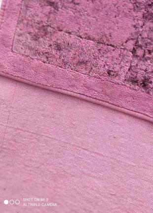 Набір килимків люкс для ванної кімнати масо 2 предмета туреччина фіолетові3 фото