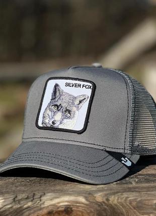 Оригинальная серая кепка с сеткой goorin bros. silver fox trucker