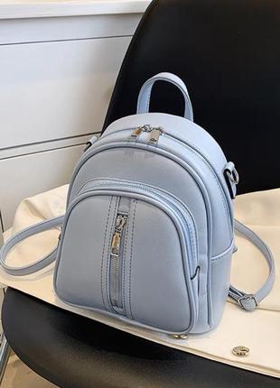 Женский рюкзак - сумка эко-кожа 2000 blue