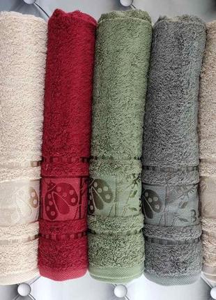 Бамбуковые полотенца люкс банные 70 на 140 см  mia soft в упаковке 6 шт 039