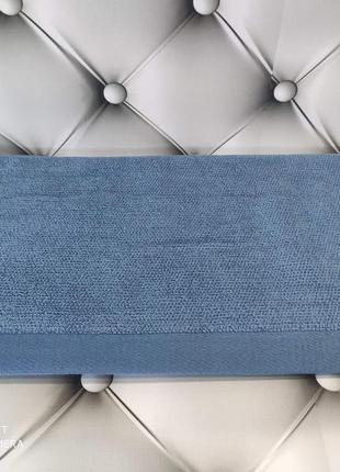 Рушник махровий люкс 50 на 100 см soft coton туреччина блакитний2 фото