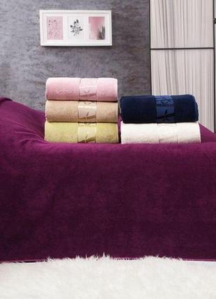 Простынь покрывало бамбуковое lux belizza 220 на 220 см турция фиолетовая