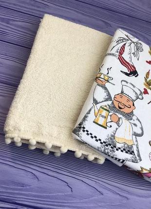 Набор кухонных полотенец велюр махра 40 на 60 см freecoton 2 шт 2