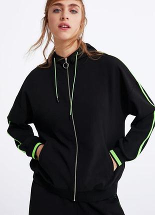 Чёрный бомбер zara