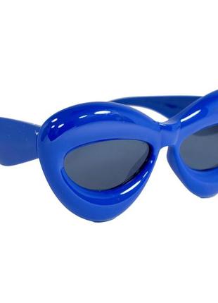 Оригінальні сонцезахисні жіночі окуляри сині, форма губ 1330-82 фото