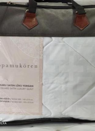 Одеяло антиаллергенное синтепоновое евро 195 на 215 см pamukoren турция белое8 фото
