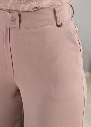 Бежеві кльошні жіночі довгі штани палаццо бежевого кольору великі розміри 46, 48, 50, 52, 5410 фото