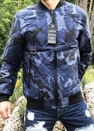 Крутой бомбер urban blue camouflage