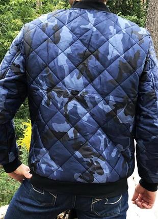 Крутой бомбер urban blue camouflage2 фото