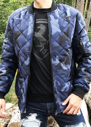 Крутой бомбер urban blue camouflage3 фото