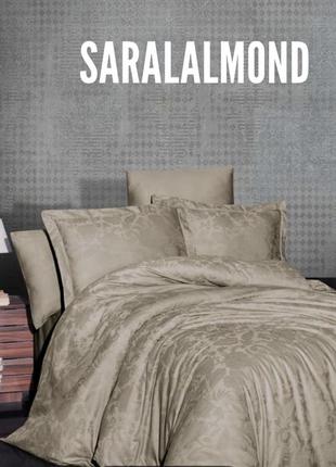 Комплект постельного белья сатин жаккард люкс евро issi home saralalmond1 фото