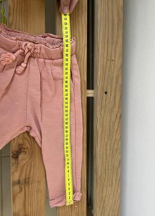 Детские розовые штаны для девочки zara 80 9 124 фото