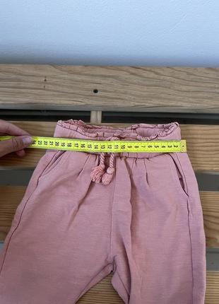 Детские розовые штаны для девочки zara 80 9 125 фото