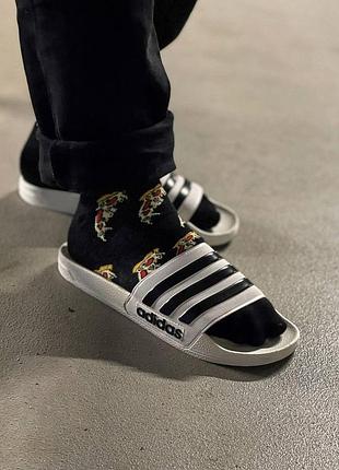 Шльопки літні адідас білі adidas білі шльопанці чоловічі адідас чоловічі шльопанці білі адідас 40-46 р