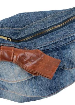 Женская джинсовая сумка fashion jeans bag синяя9 фото