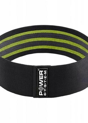 Тканева гумка для фітнесу та спорту power system ps-4092 booty band lvl 2 black/green (d_80 см. навантаження 12-16кг.)7 фото