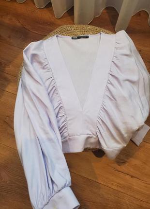 Блуза укорочена топ льон2 фото