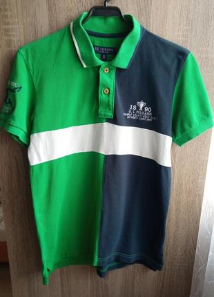 Мужская винтажная футболка поло 44/46 размер u.s.polo assn оригинал