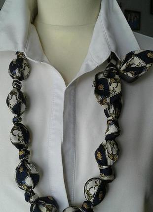 Бусы хенд мейд стильные шелковые в лошадки