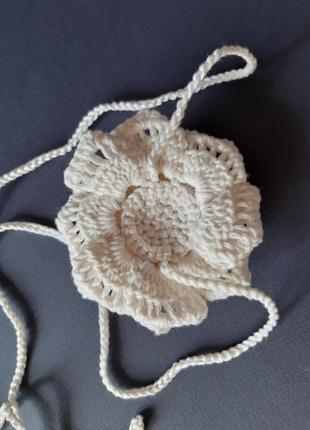 Большой цветок чокер, белая роза чокер на шею, модный тренд