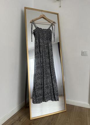 Сіра сукня сарафан міді h&m7 фото
