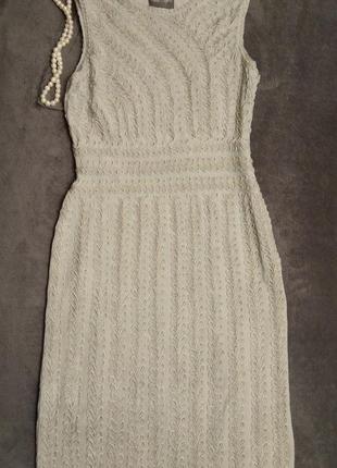Нарядное моделирующее платье, рельеф, 3д, серебро, phase eight4 фото
