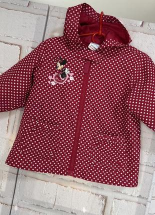 Куртка ветровка disney с минни 9/12 мес