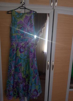 Платье сарафан в цветочный принт5 фото