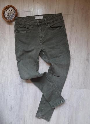 Bershka женские джинсы зеленые