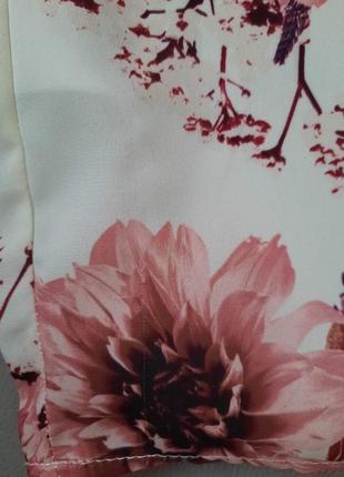 Стильная блуза с воланами цветочный принт7 фото