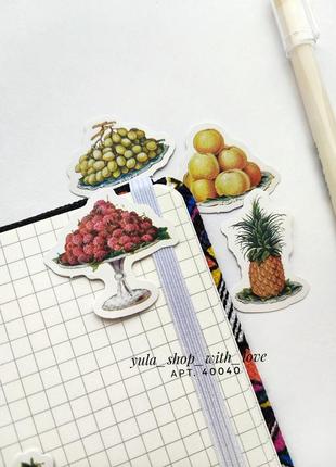 Набір #40 для скрапбукінга,солодощі,їжа, зображення, стікери для щоденників блокнота скетча записника наліпки для кулінарної книги