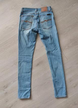 Джинсы скинни голубые nudie jeans размер 29 (m) итальялия7 фото