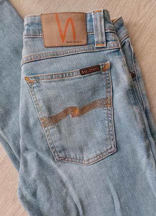 Джинсы скинни голубые nudie jeans размер 29 (m) итальялия2 фото